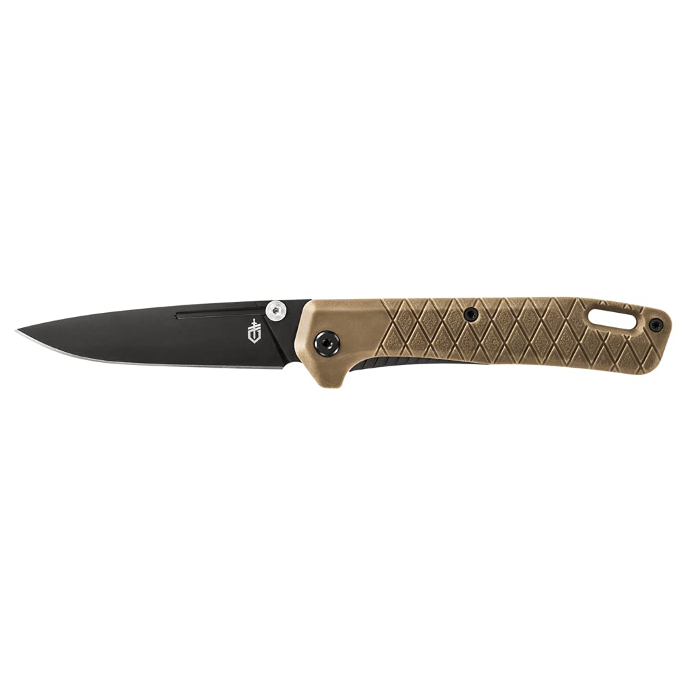 Gerber Gear Zilch Folding Pocket Knife, 31 Inch Plain Edge Blade, Coyote Brown