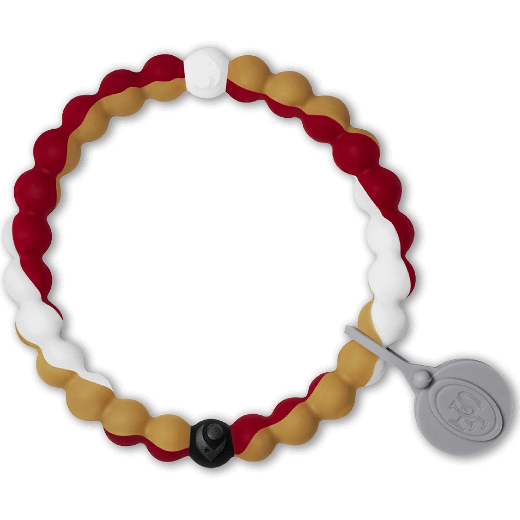 Lokai Silicone Beaded Bracelet for Men Women, NFL Football collection - San Francisco 49ers, Large - Silicone Jewelry Fashion Br