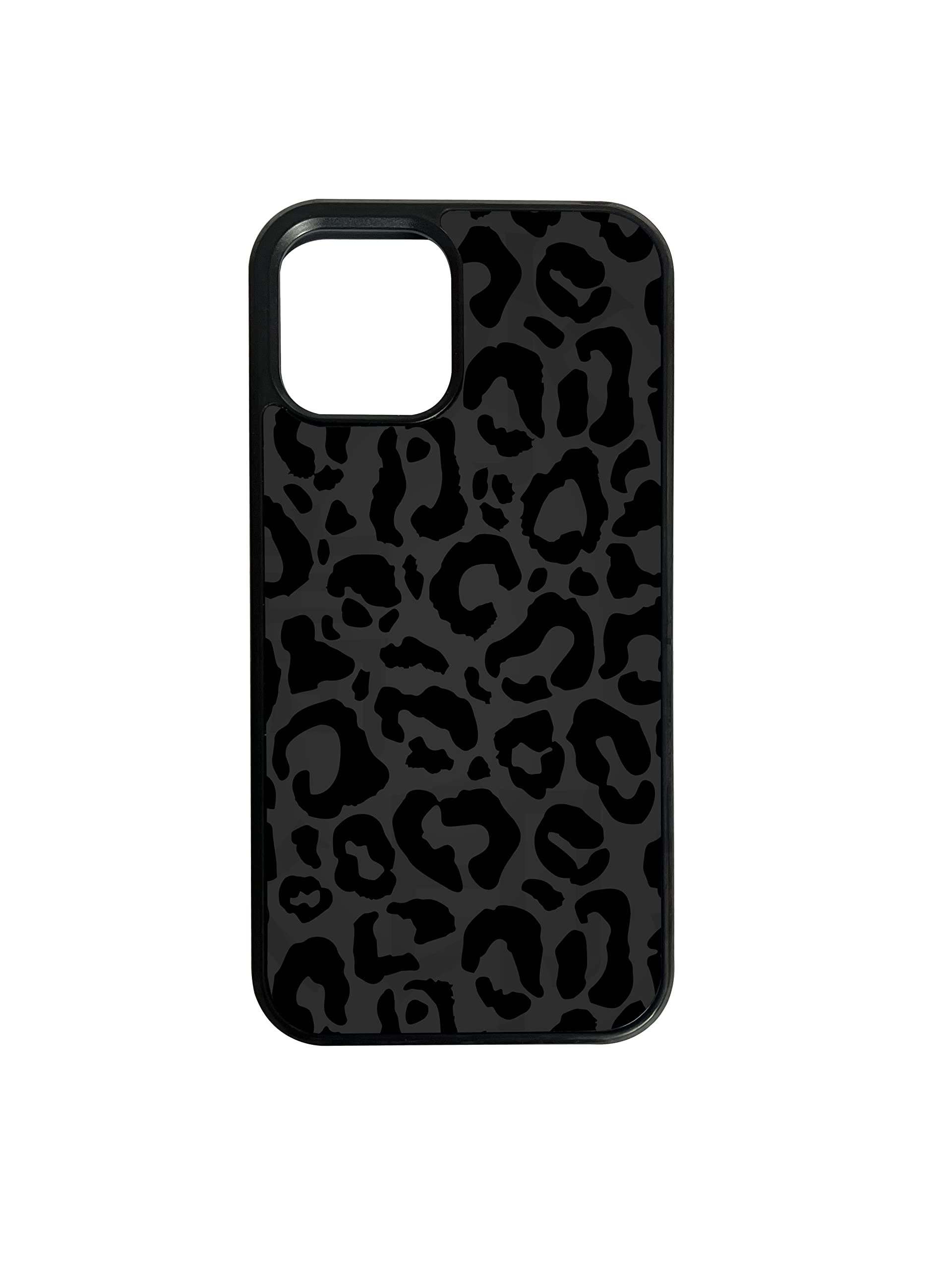 XUNQIAN compatible for iPhone XR case, Black Leopard cheetah Animal Skin Print Art Thin Soft Black TPU Tempered Mirror Protectiv