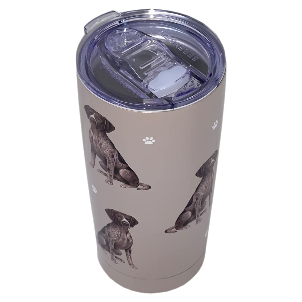 Serengeti German Shorthaired Pointer Tumbler Serengeti 16 Oz Stainless Steel, Vacuum Insulated Tumbler With Spill Proof Lid - 3D Print - I