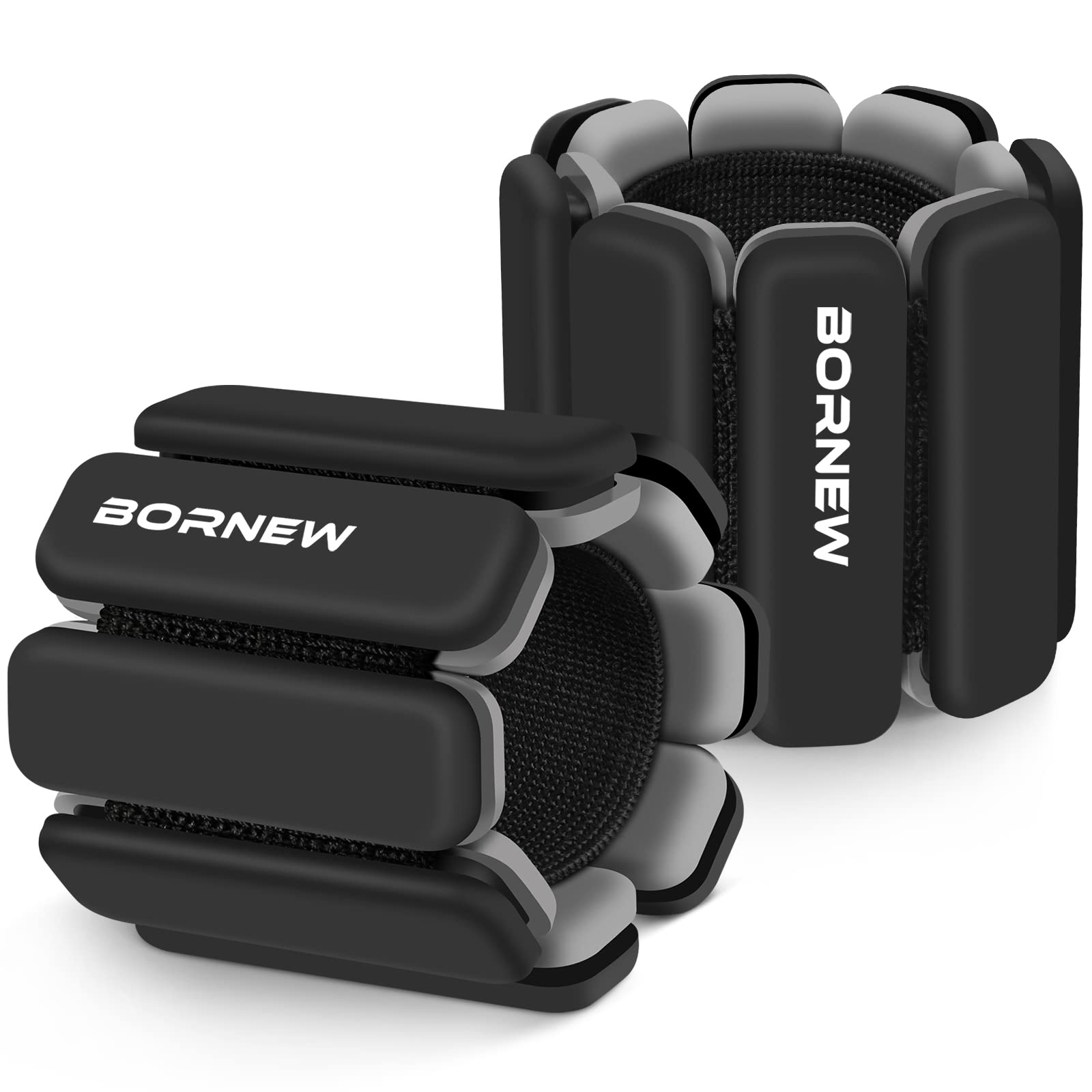 BORNEW Wearable Wrist Ankle Weights - For Women Men, Total 2
