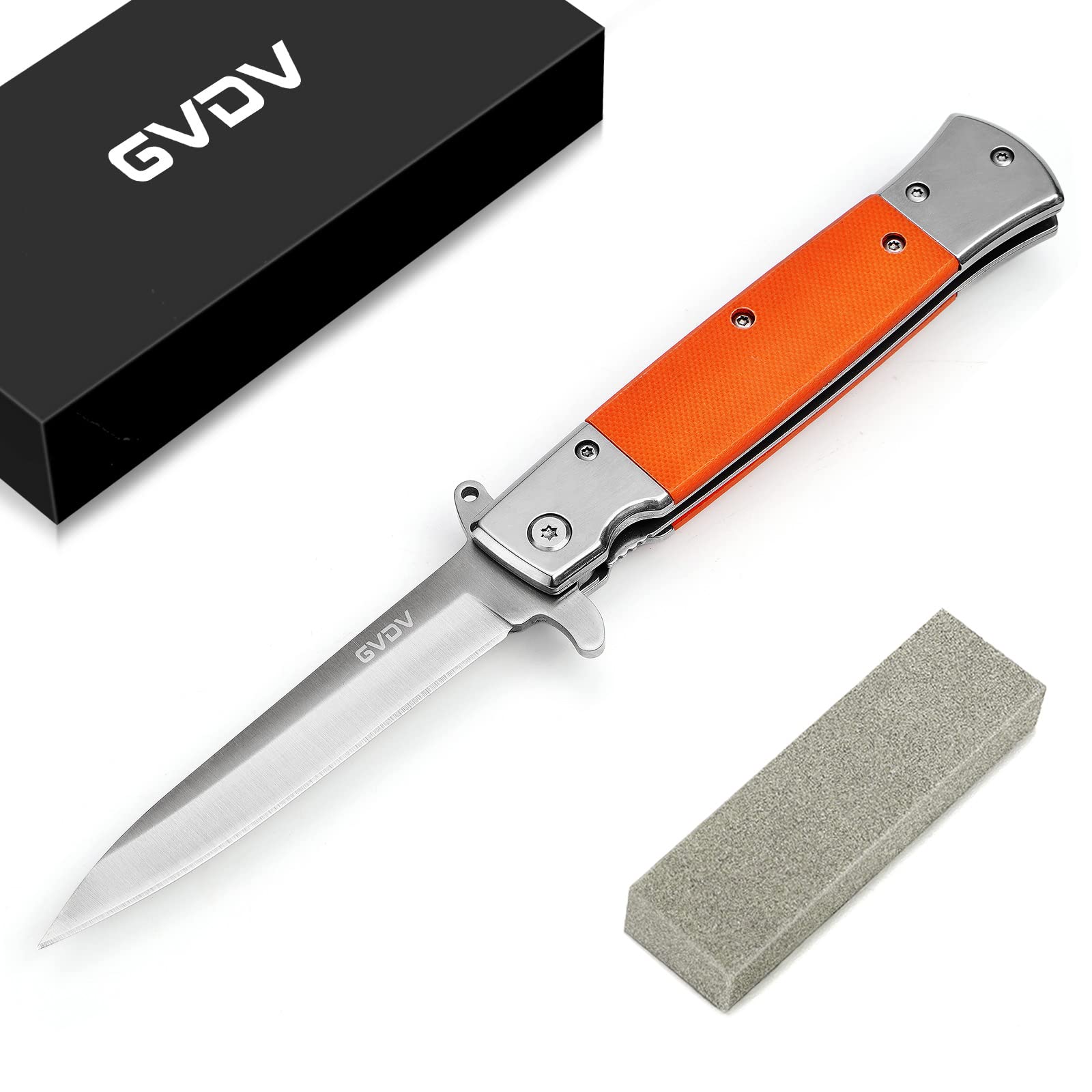 gVDV Folding Pocket Knife with g10 Handle, 7cr17 Stainless Steel EDc