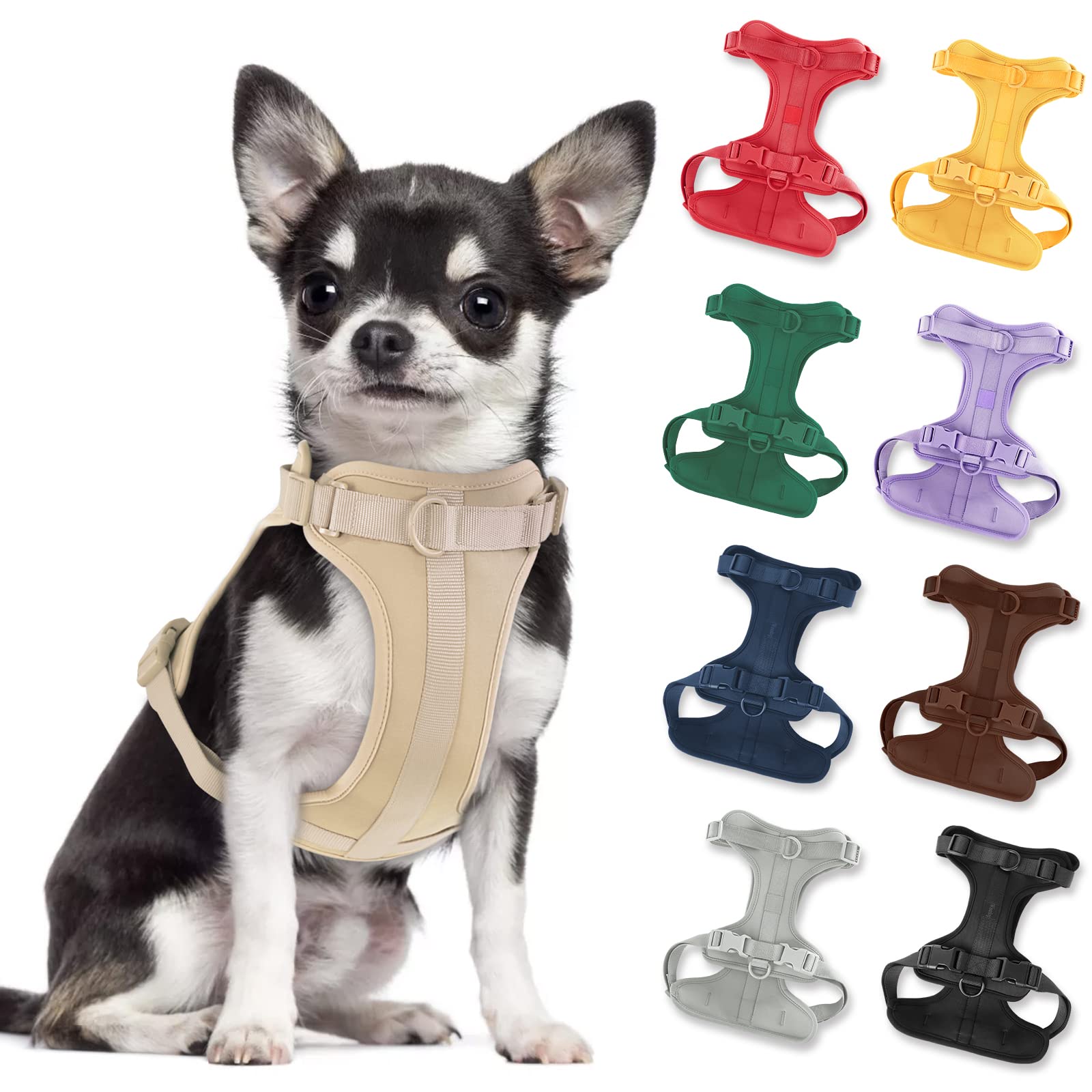 Wisedog No Pull Lightweight Dog Harness: Adjustable Durable Breathable Mesh Pet Vest Harness With Soft And Comfortable Cushion, Easy To