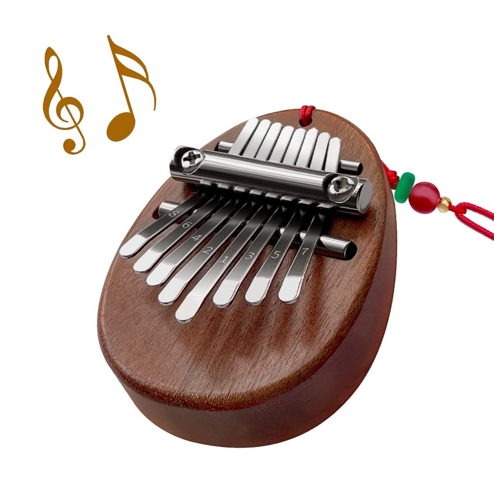 Ucuber Kalimba Thumb Piano 8 Keys - Portable Mini Size Finger Piano Marimba Musical Instruments Solid Wood Mibra Gift For Kids And Pian