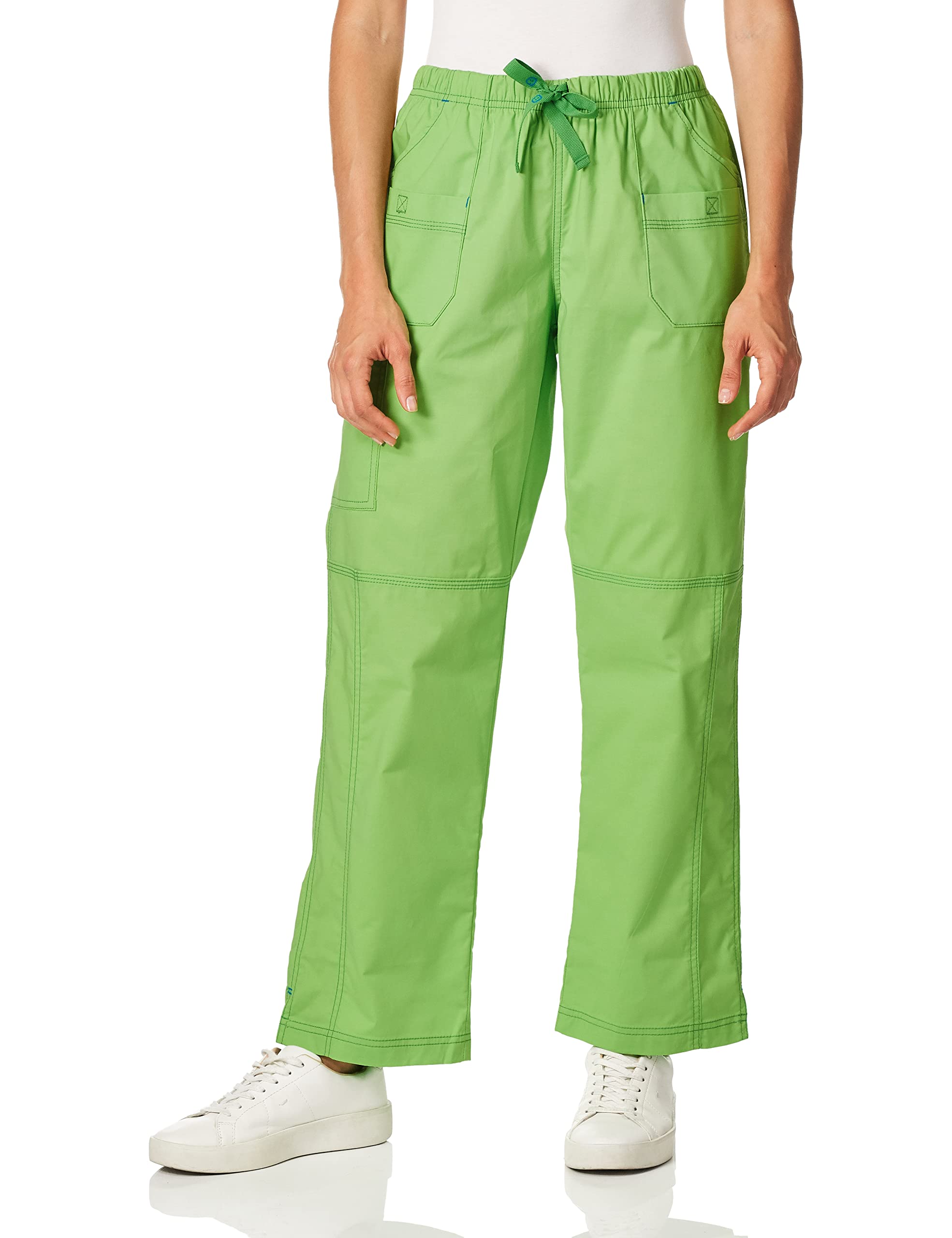 Wonderwink Womens Wonderflex Faith Womens Medical Scrubs Pants, Green Apple, 3X-Large Petite Us