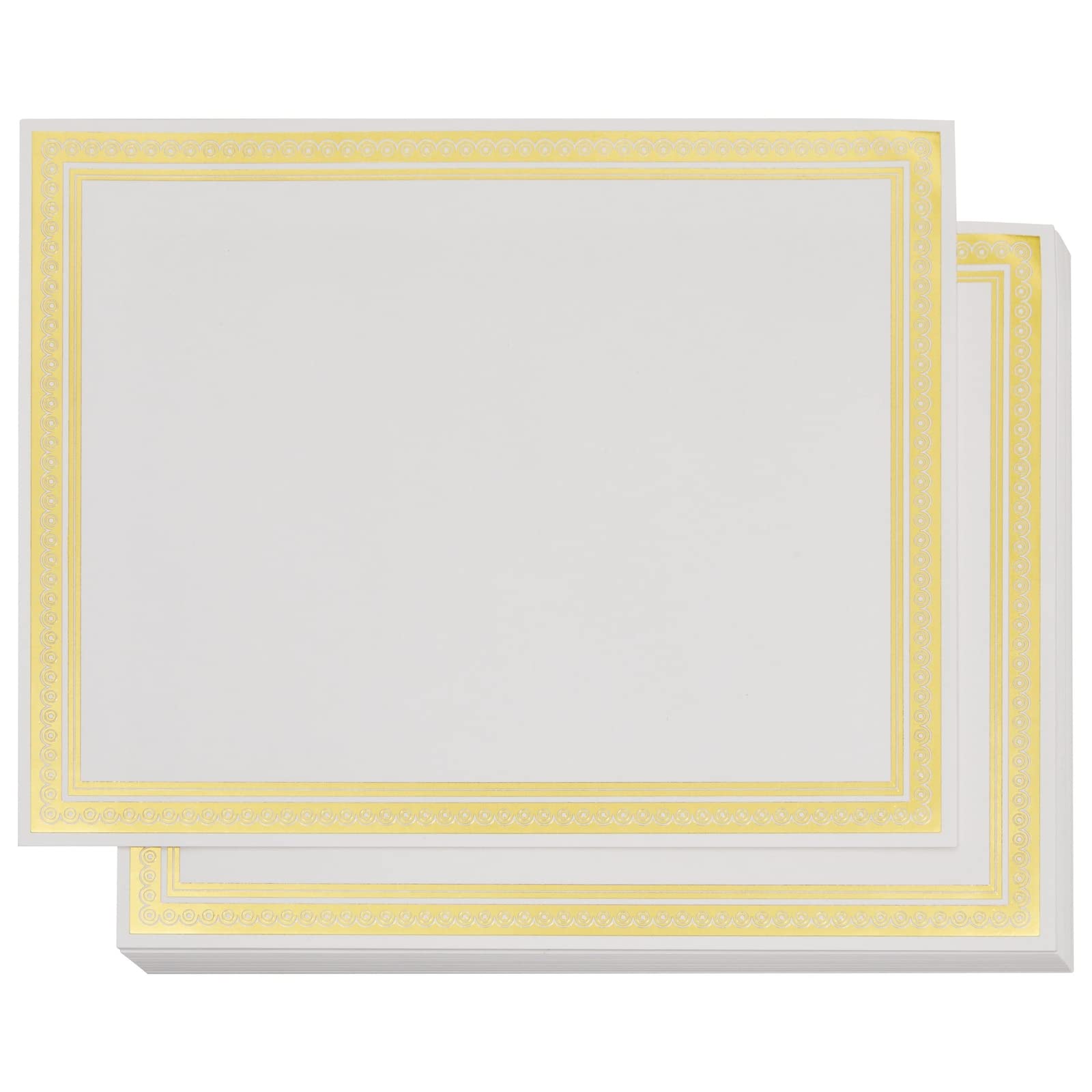 WACHG Juvale 50 Sheets certificate Paper for Printing with gold Foil Border  for graduation Diploma, Achievement Awards (85 x 11 in)