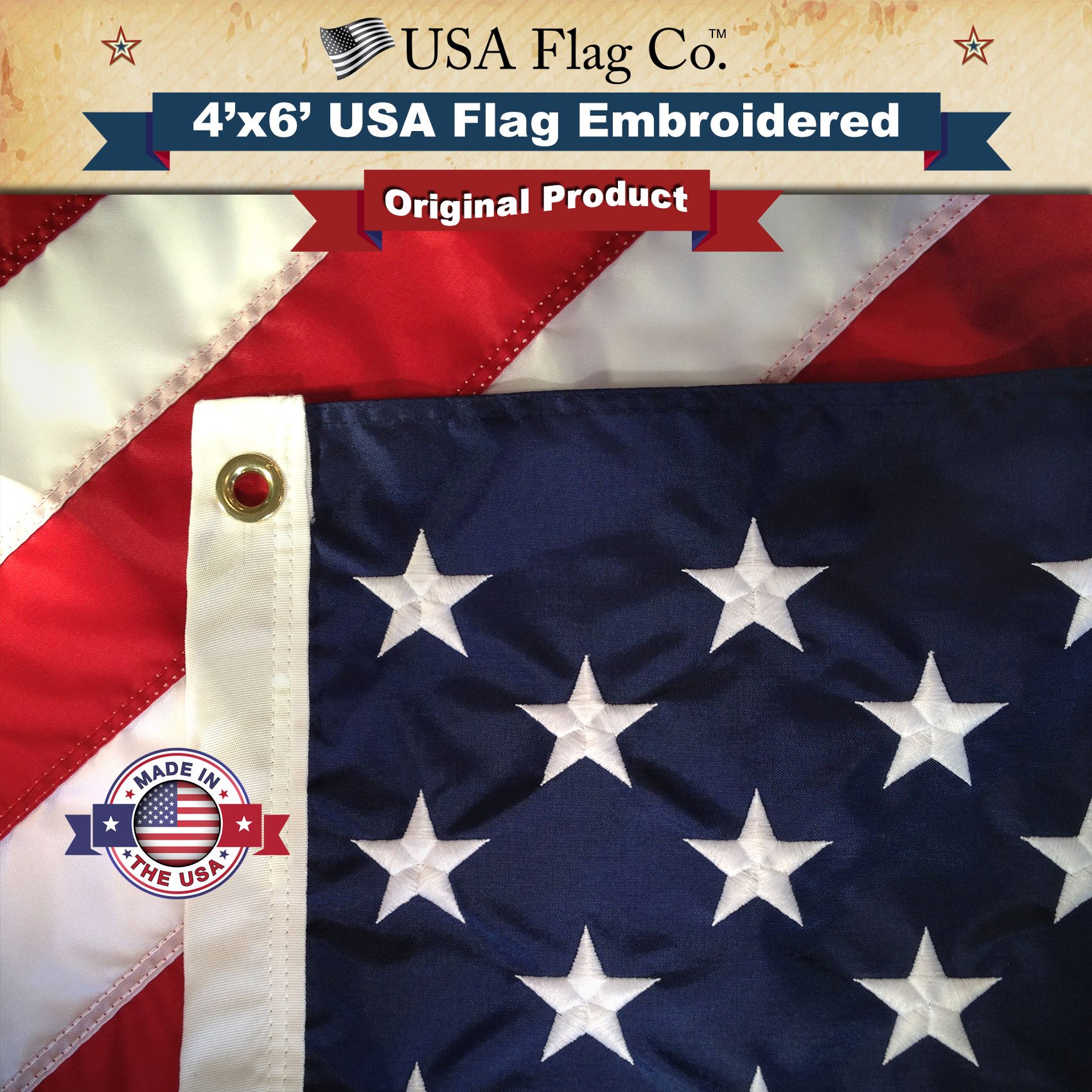 USA Flag Co Us Flag 4X6 By Usa Flag Co Is 100 American Made: The Best Embroidered Stars And Sewn Stripes American Flags, Made In The Usa, Wi