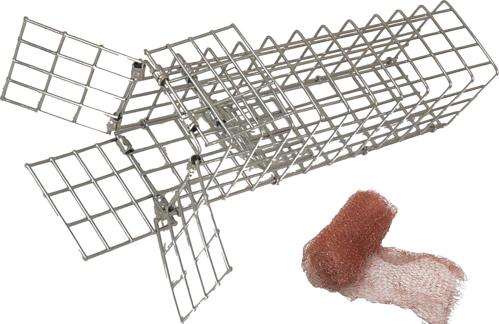 Excluder Pro Excluder One Way Squirrel And Rodent Trap - Control Mice, Rats, Bats, Squirrels And More - Fine Copper Mesh Wool Included To Sea