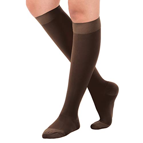 Mojo Compression Socks - Usa Made 20-30Mmhg Closed Toe Knee-High Support Socks For Deep Vein Thrombosis, Varicose Veins, And Swe