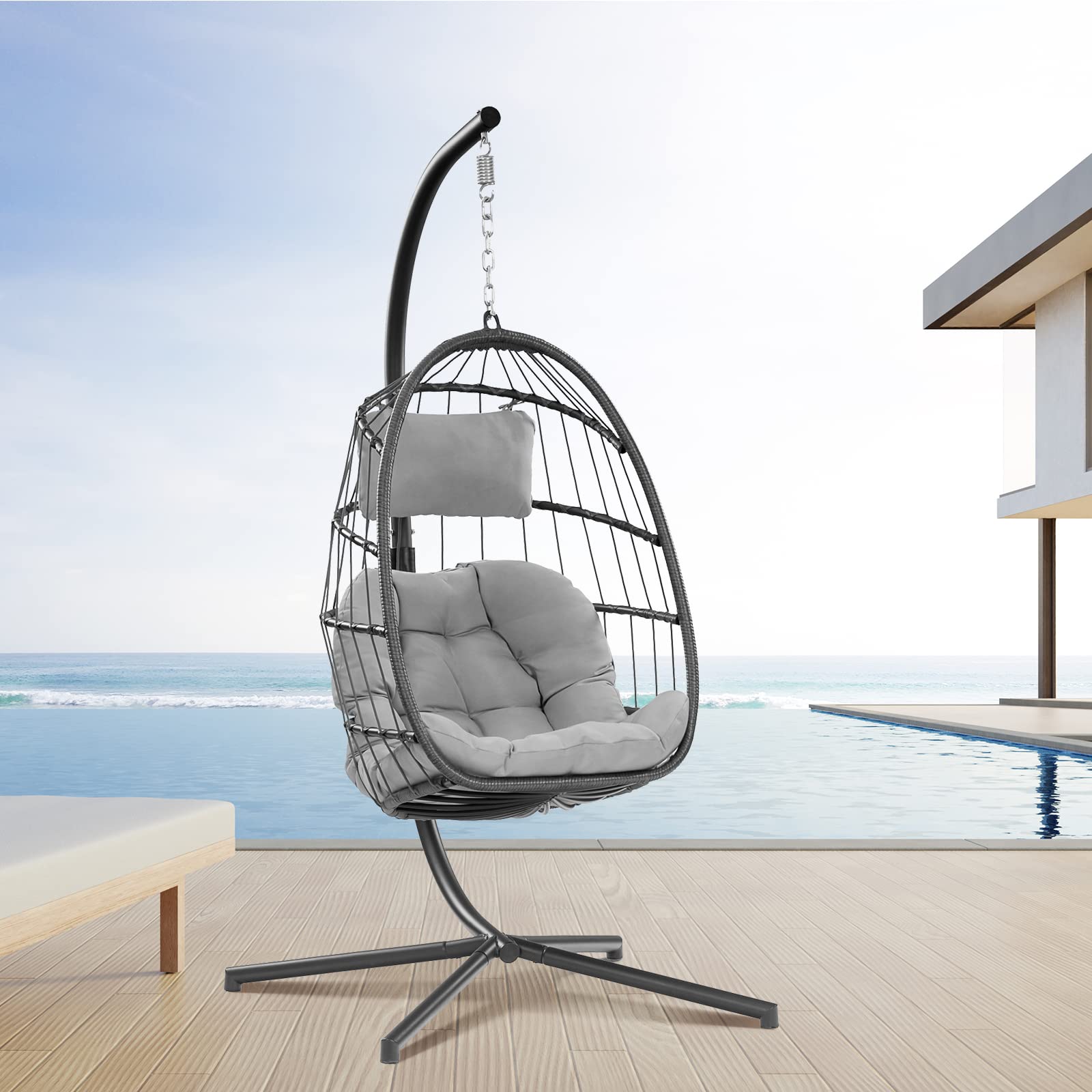 Xiao Wei ES01 Egg Swing Chair with Stand Hanging Egg Chair Outdoor