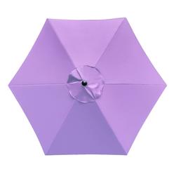 Sunnyglade 75Ft 6 Ribs Umbrella Canopy Replacement Patio Top Cover For Market Umbrella (Purple)