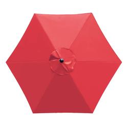 Sunnyglade 75Ft 6 Ribs Umbrella Canopy Replacement Patio Top Cover For Market Umbrella (Red)