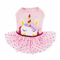 Kyeese Dog Dresses Unicorn Pink For Small Dogs Shirt Dog Party Birthday Dress Formal Dress