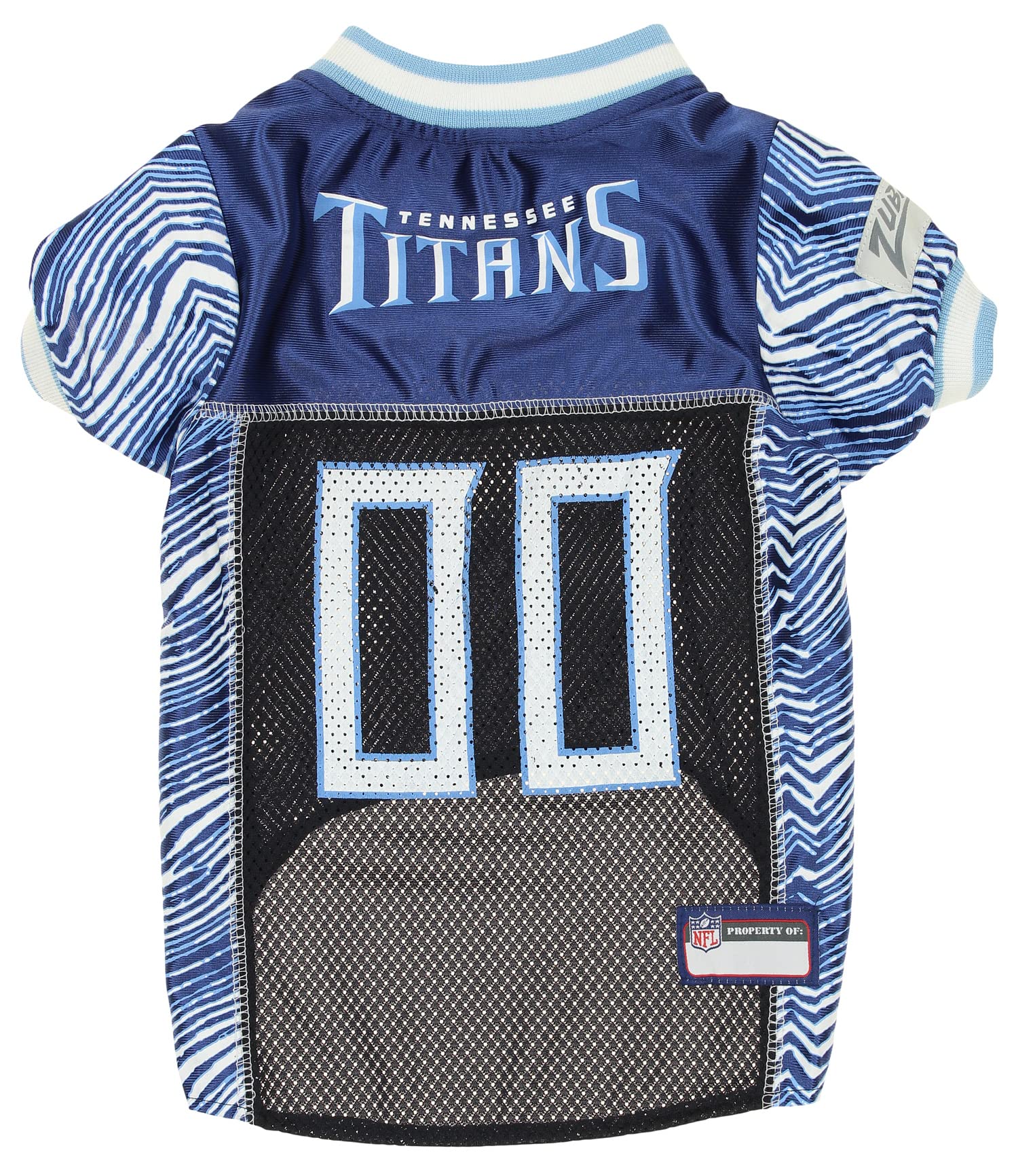 Zubaz NFL Team Pet Jersey for Dogs, Tennessee Titans, Large