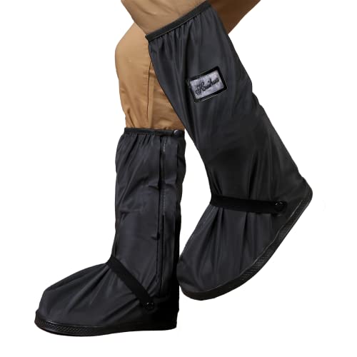 Tachitali Waterproof Rain Boot Shoe Covers With Reflector Men Women Rain Gear Reusable Foldable Rain Boot Shoe Covers With Zippe