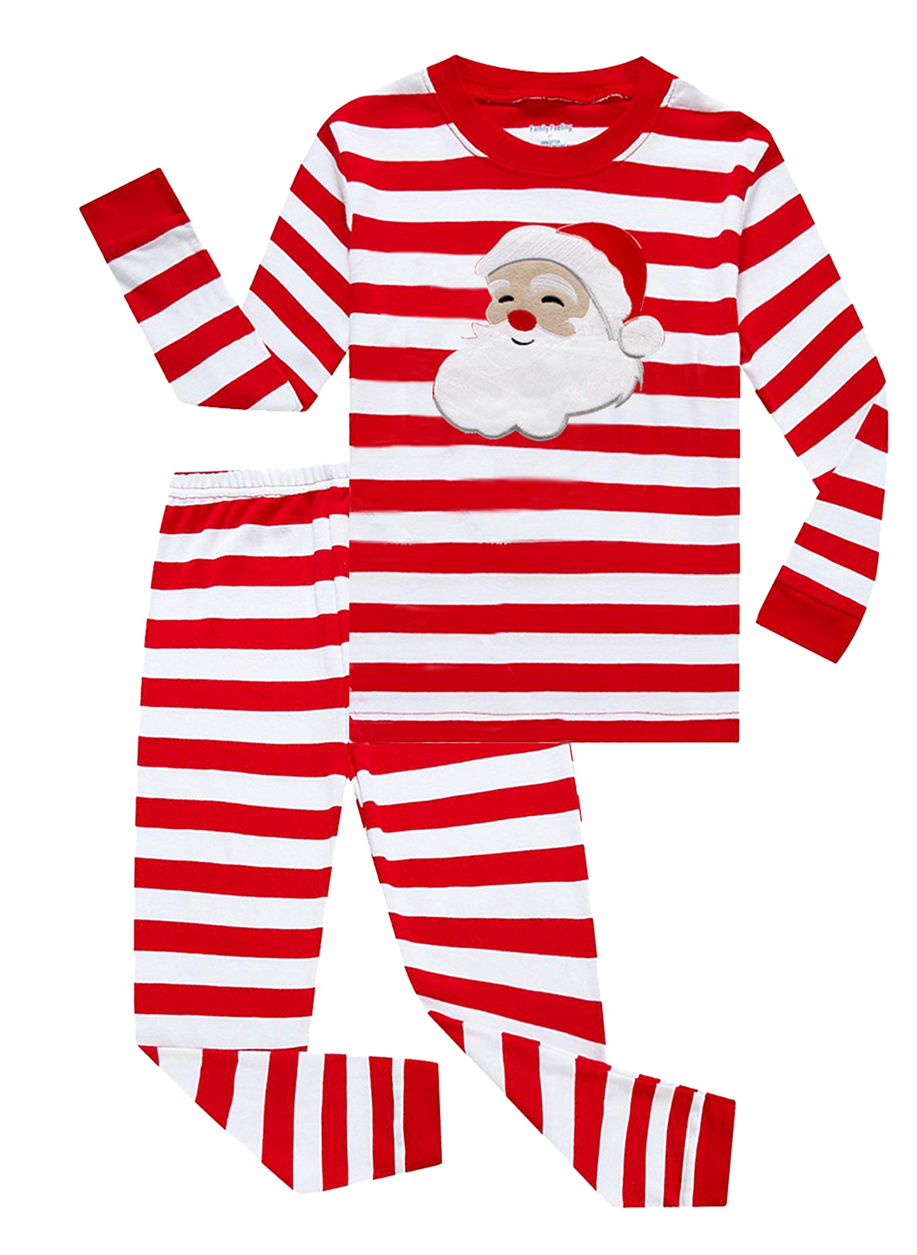 Family Feeling Baby Girls Boys Santa Claus Christmas Pajamas Sets 100 Cotton Sleepwears Kids Infant Pjs Size 18-24 Months Stripe