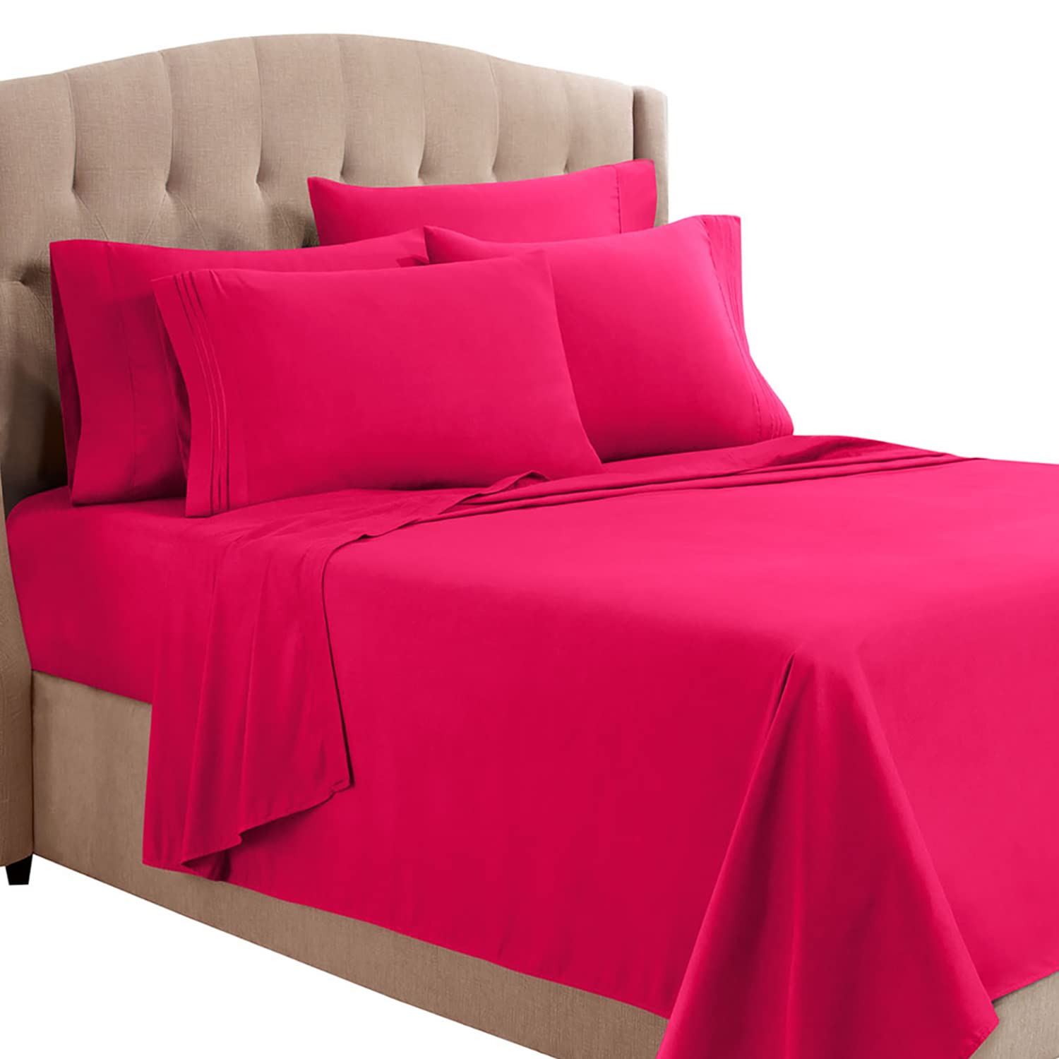 Queen Size Sheet Set - 6 Piece Set - Hotel Luxury Bed Sheets