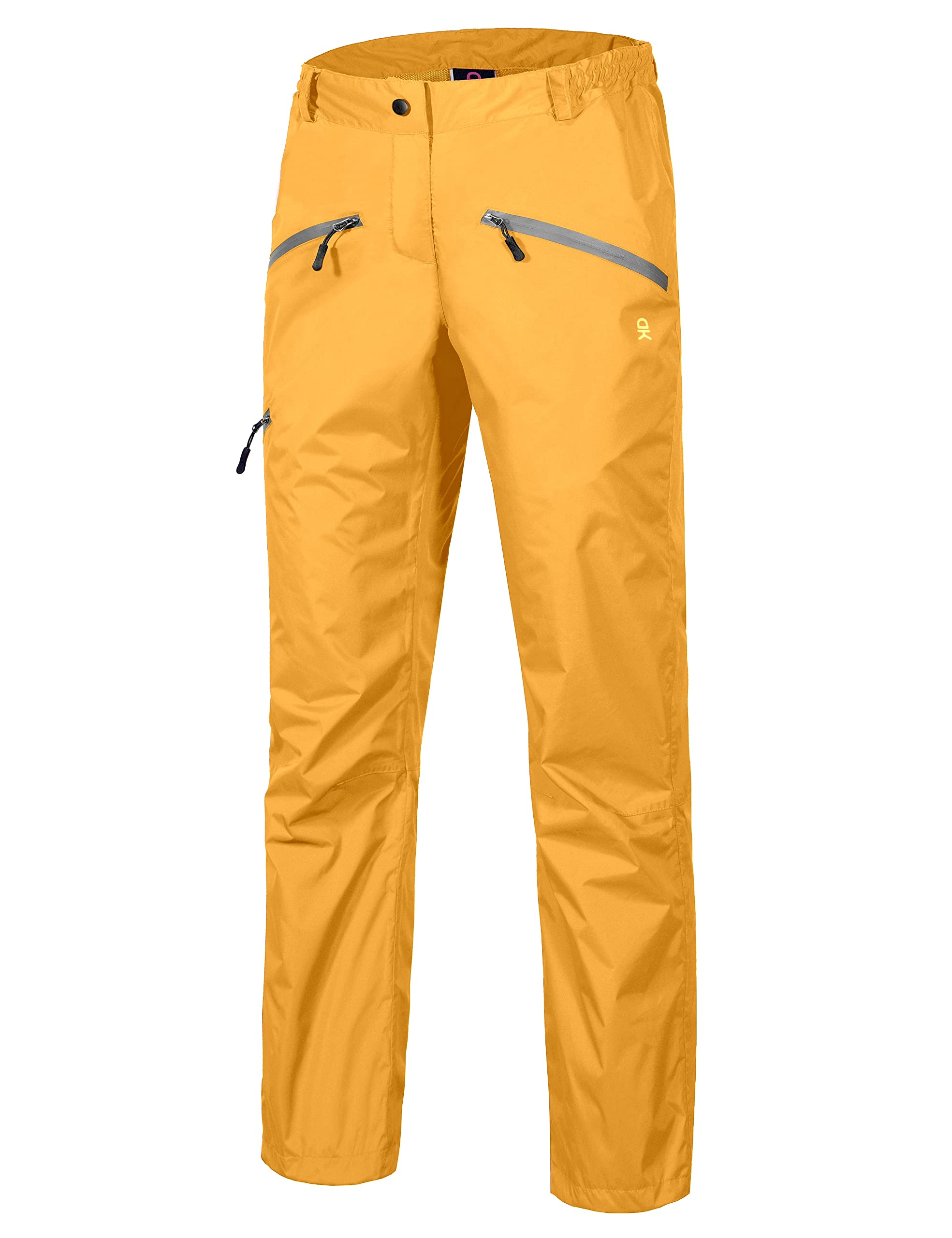 Little Donkey Andy Womens Lightweight Waterproof Rain Pants Breathable Hiking Pants for Outdoor Fishing golden XL