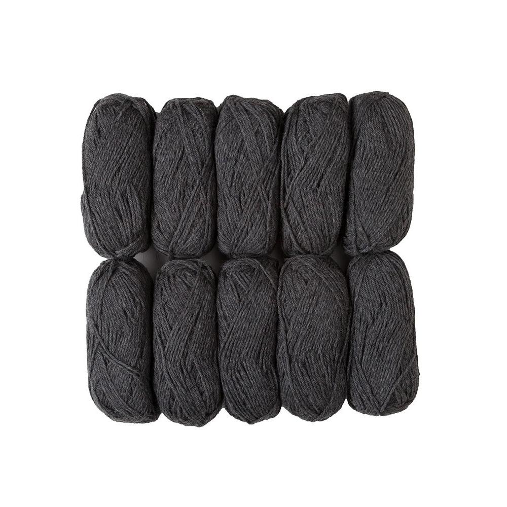 Knit Picks Wool Of The Andes Worsted Weight Gray 100% Wool Yarn (10 Balls - Cobblestone Heather)
