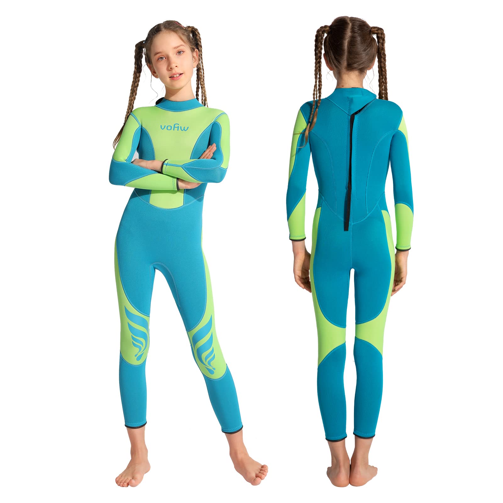 vofiw Vofiw Toddler Wetsuit 2t Kids Wetsuits 3mm Neoprene girls Wet Suit  Toddlers Back Zip Wet Suits for Surfing Swimming Diving Snork