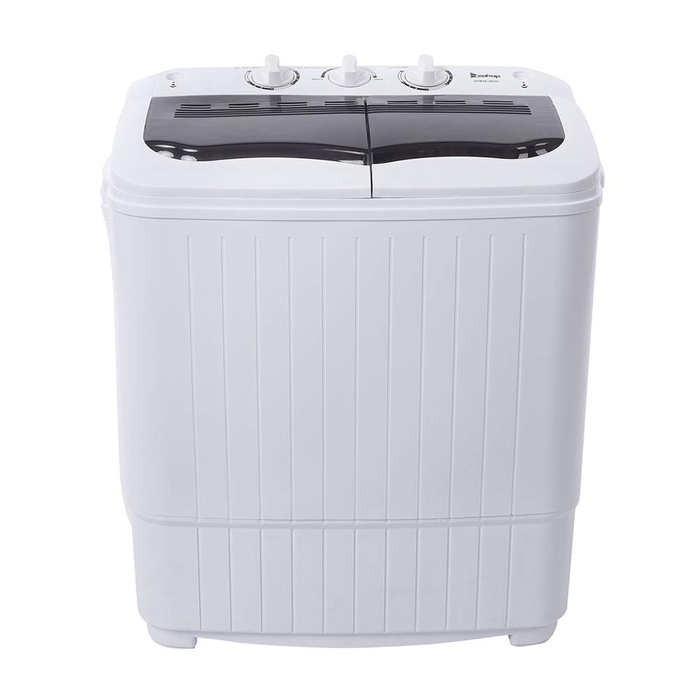 Z Okop Twin Tub Design Washer Large Power Semi-Automatic Washing Machine Energy Saving (Grey Cover Plate 143Lb)