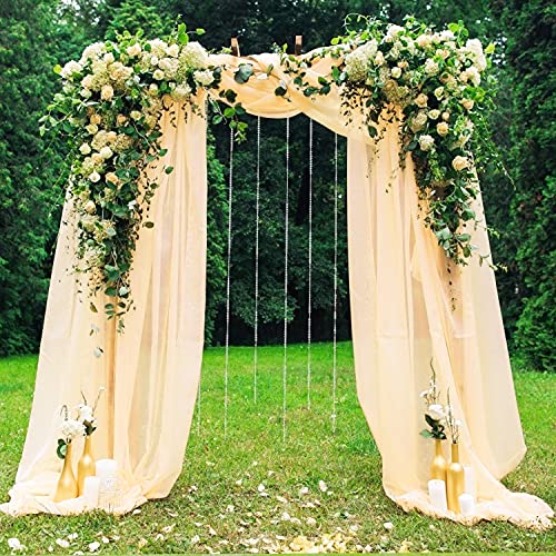 PARTISKY Wedding Arch Draping Fabric, 2 Panels 28 x 19Ft