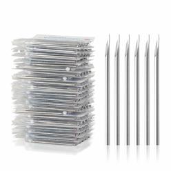 Atomus Body Piercing Needles, 100Pcs 14G Stainless Steel Sterile Disposable Ear Nose Navel Nipple Lip Piercing Needles