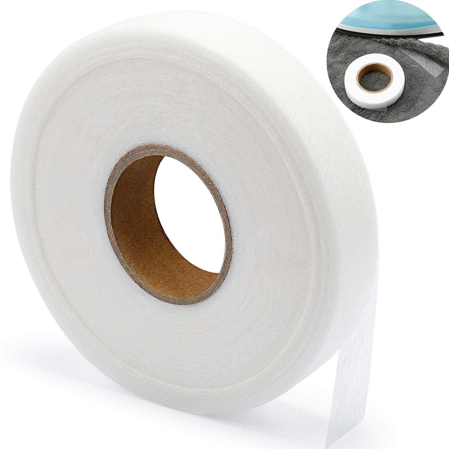 BOAO Iron-on Hemming Tape Fabric Fusing Tape Fusible Bonding Web Adhesive  Tape for Bonding clothes Jeans Pants collars, 100 Yards (38
