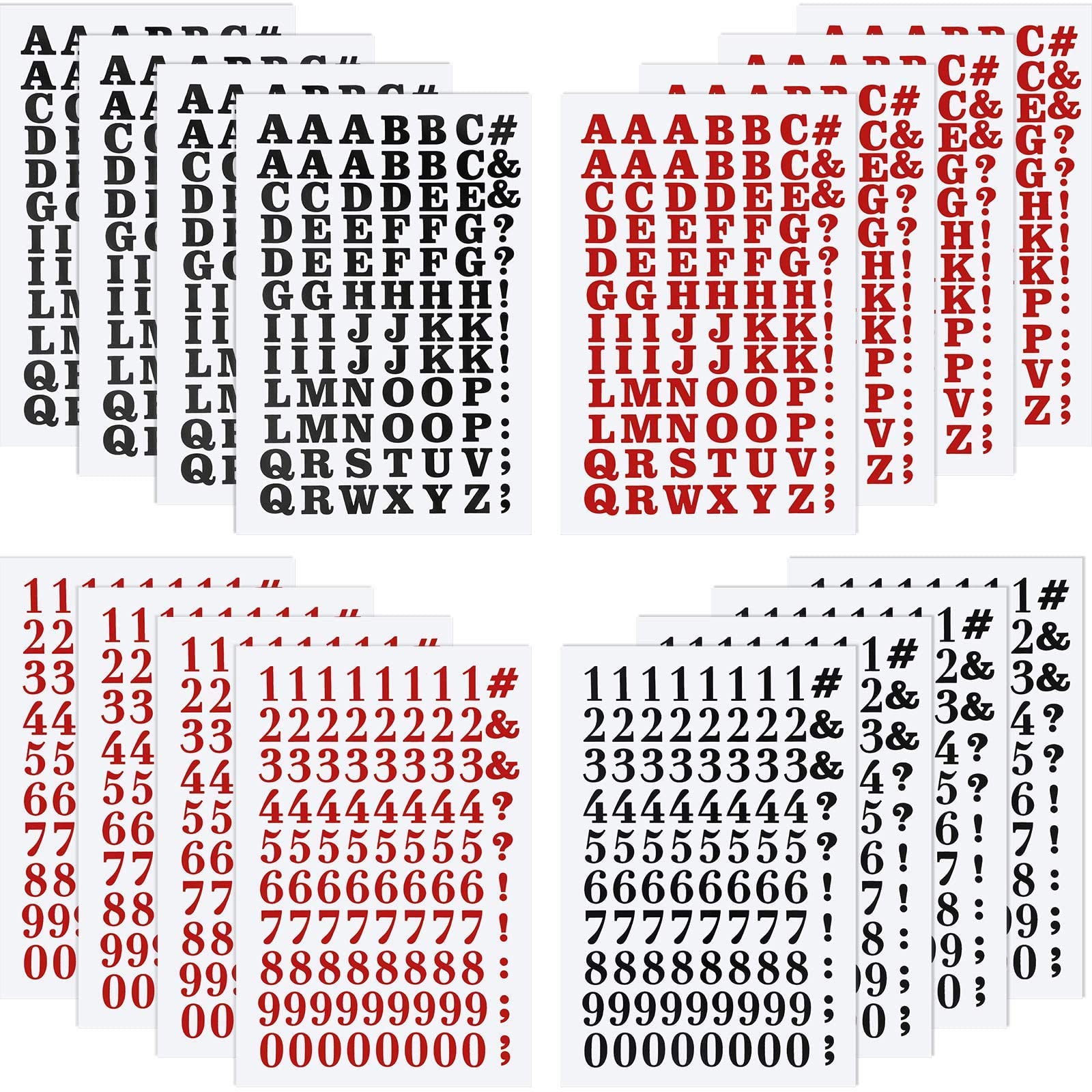 Zonon 1408 Pieces Iron On Letters And Numbers 075 Inch Heat