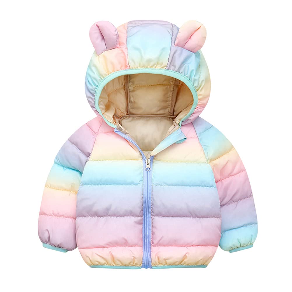 BFFBABY Winter Down coats for Kids Baby Boys girls Light Puffer Padded Jacket Bear Hoods Infant Outerwear