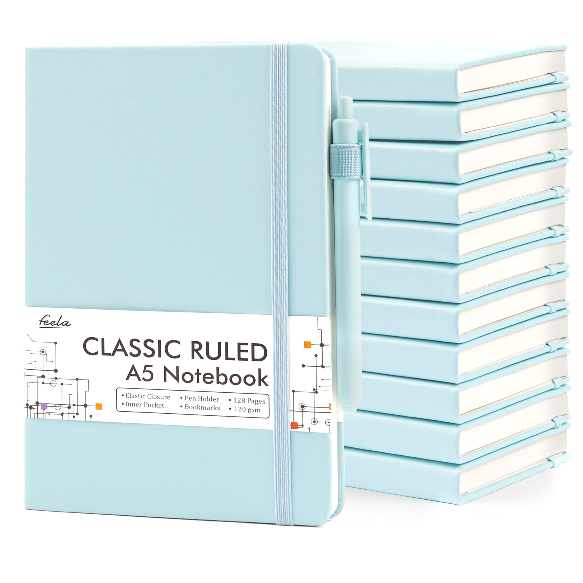 Notebook: Quill Pen Journal, 120 College Ruled Lined Pages