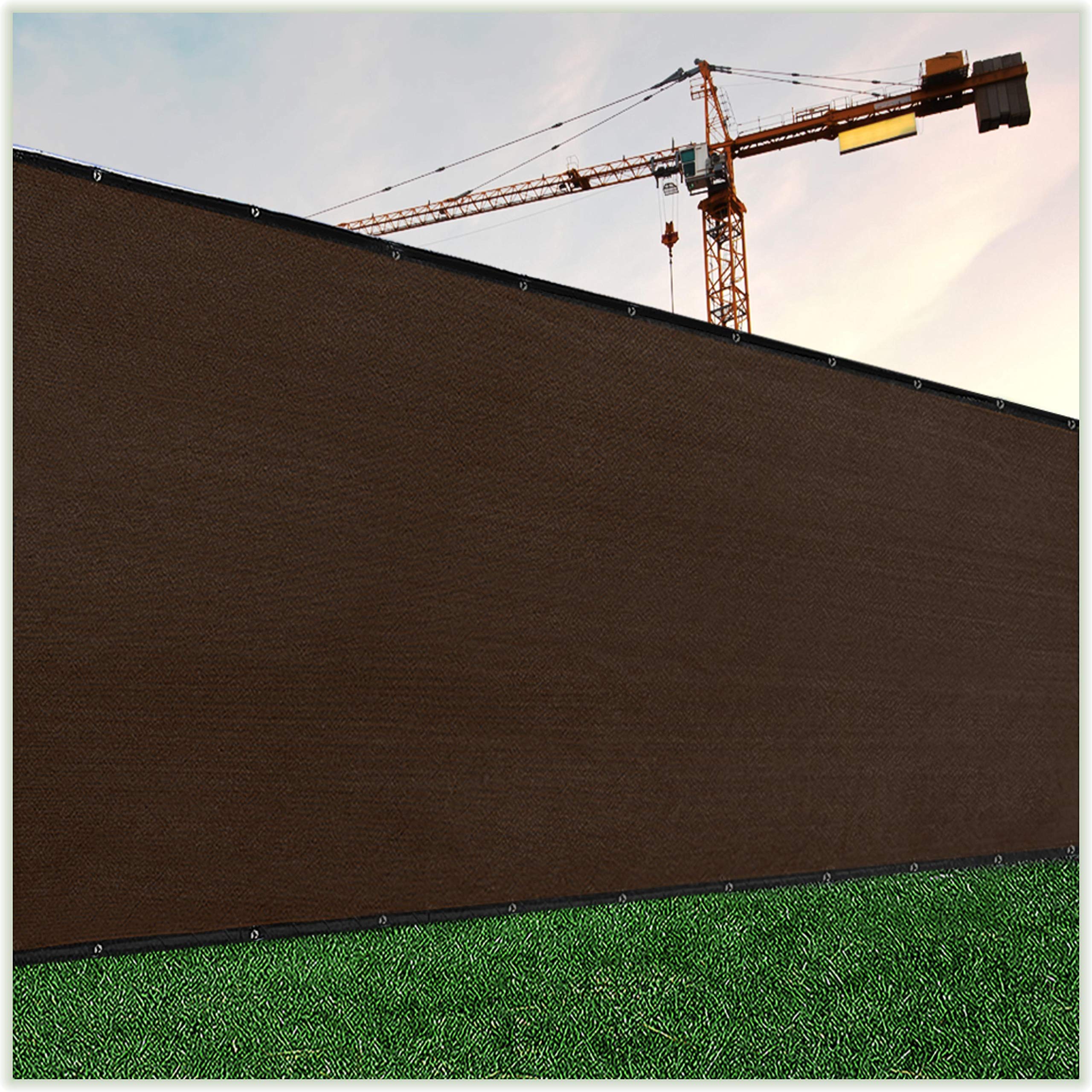 Colourtree Customized Size Fence Screen Privacy Screen Brown 8 X 130 - Commercial Grade 170 Gsm - Heavy Duty - 3 Years Warranty