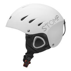 Stomp Ski Snowboarding Snow Sports Helmet With Build-In Pocket In Ear Pads For Wireless Drop-In Headphone (Matte White, Medium)