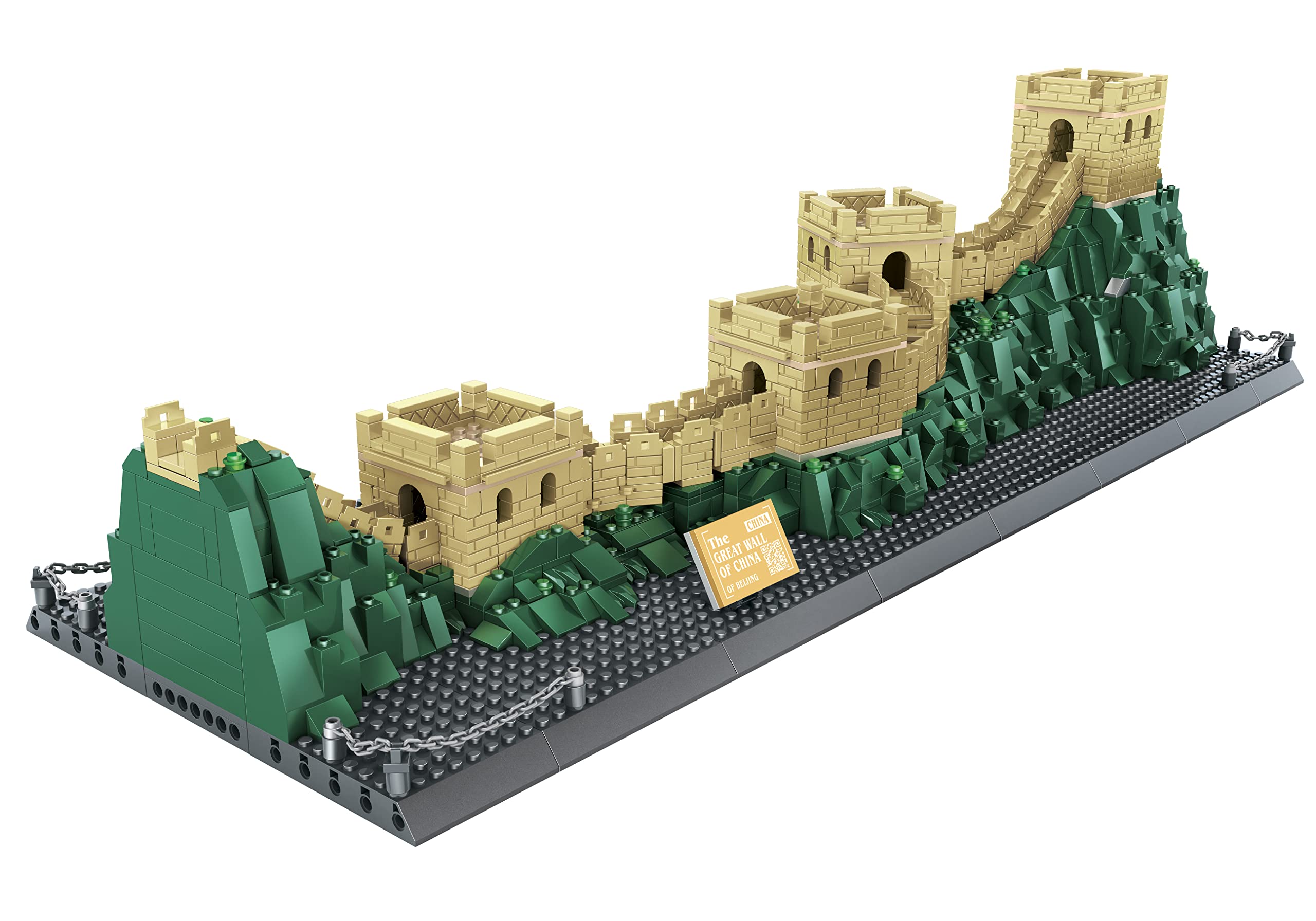 Apostrophe Games Great Wall Of China Building Block Set (1407 Pieces) Chinas Great Wall Famous Landmark Series - Architecture Mo