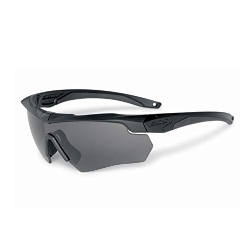 ESS Gray Safety Glasses, Scratch-Resistant, Wraparound Black, One Size