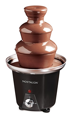 Nostalgia 24-Ounce Chocolate Fondue Fountain, 1.5-Pound Capacity, Easy to Assemble 3 Tiers, Perfect for Nacho Cheese, BBQ Sauce,
