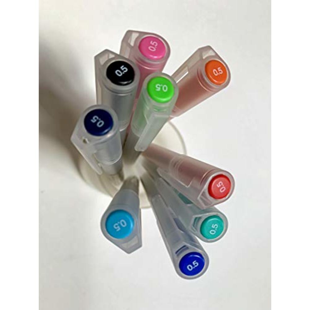 FJK MUJI Gel Ink Ballpoint Pens [0.5mm] 9-colors Pack