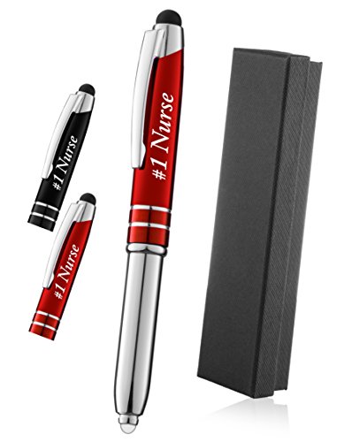 Sypen Gift for Nurses, Great Gift for the RN,Nurse Practitioner, Students, and Grads, Engraved"#1 Nurse" - 3-In-1 Metal Ballpoint Pen,