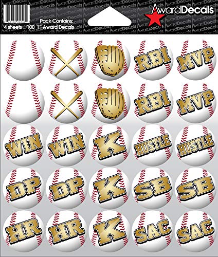 Award Decals Baseball Helmet (100 Stickers)