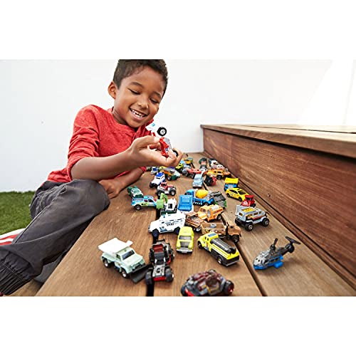 Matchbox 50 Car Pack Variety of Realistic Working Vehicles Instant Collection for Ages 3 and older, Multicolor