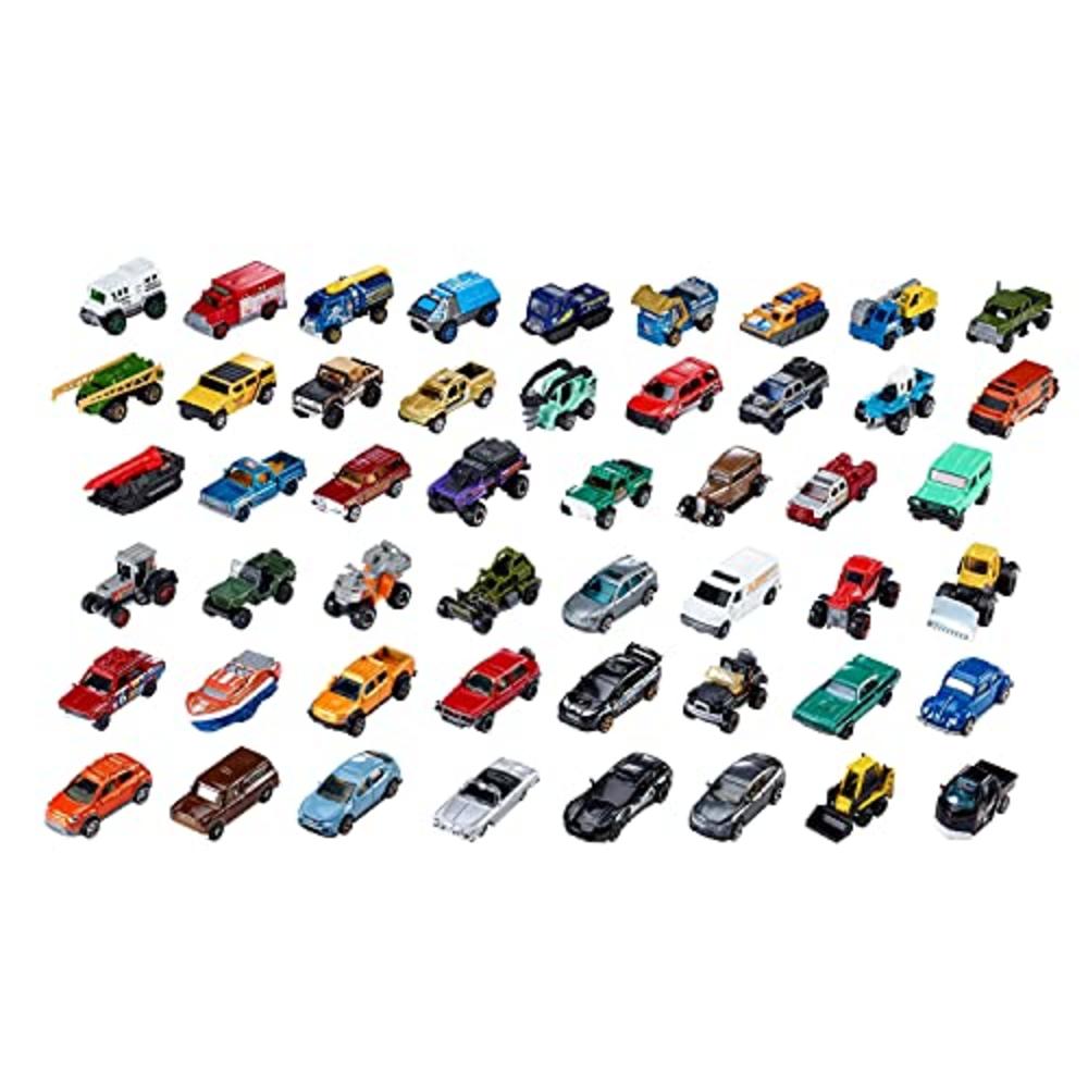 Matchbox 50 Car Pack Variety of Realistic Working Vehicles Instant Collection for Ages 3 and older, Multicolor