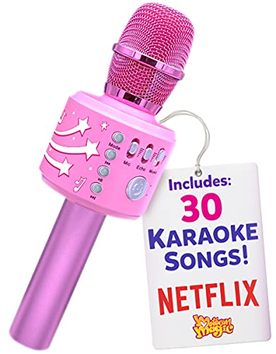 Move2Play Bluetooth Karaoke Microphone & MP3 Player - 30 Famous Song, Gift for Boys and Girls Age 3 4 5 6 7 8 Years Olds, All Pi