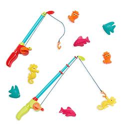 B. toys by Battat Fishing Play Set for Kids - Magnetic Fishing Game - 2 Fishing Rods & 8 Sea Animals - Water Toys for Bath, Pool