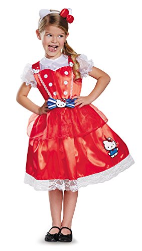 Disguise Authentic Deluxe Hello Kitty Sanrio Costume, Medium/7-8