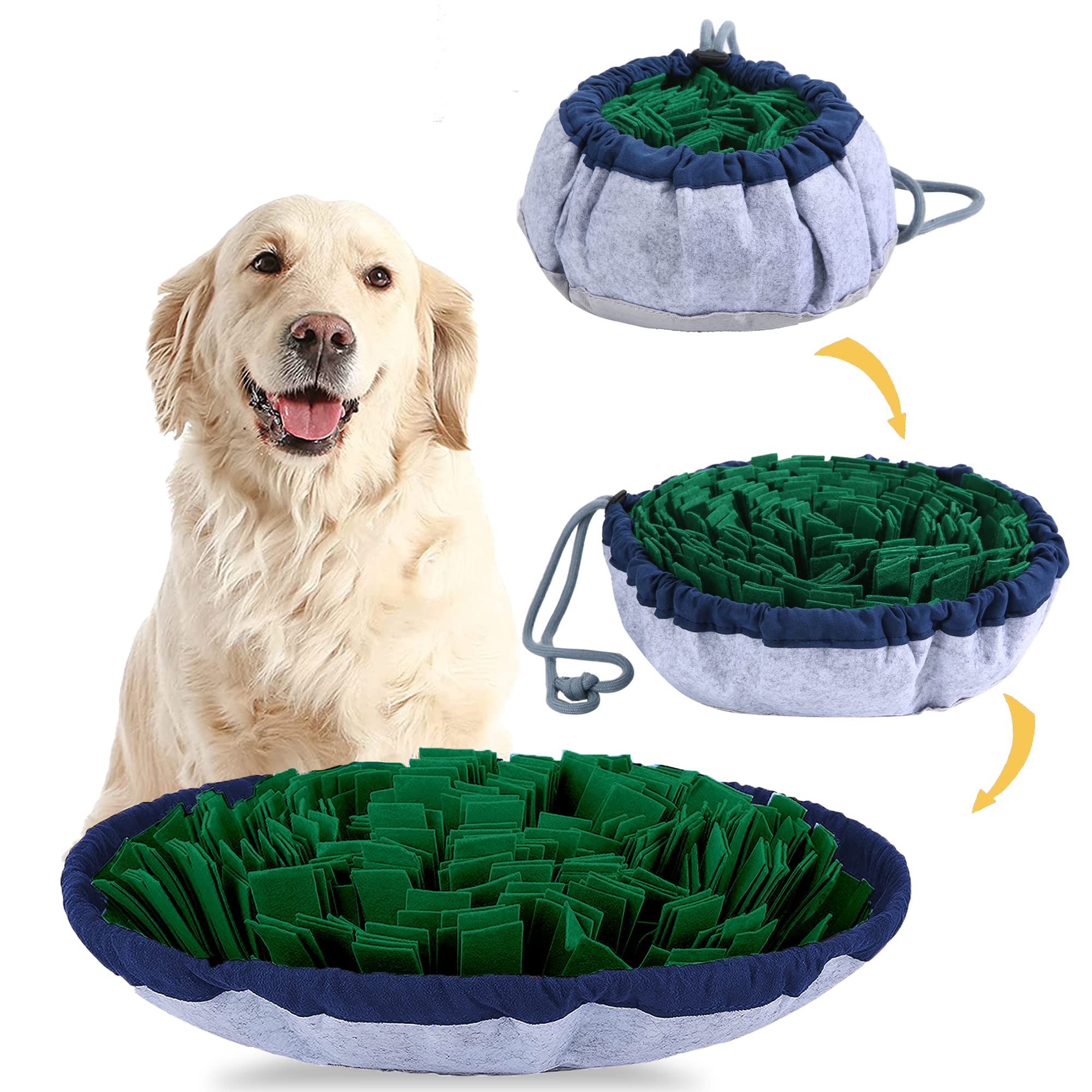 Pet Arena PET ARENA Adjustable Snuffle mat for Dogs, cats - Dog Puzzle Toys,  Enrichment Pet Foraging mat for Smell Training and Slow Eatin