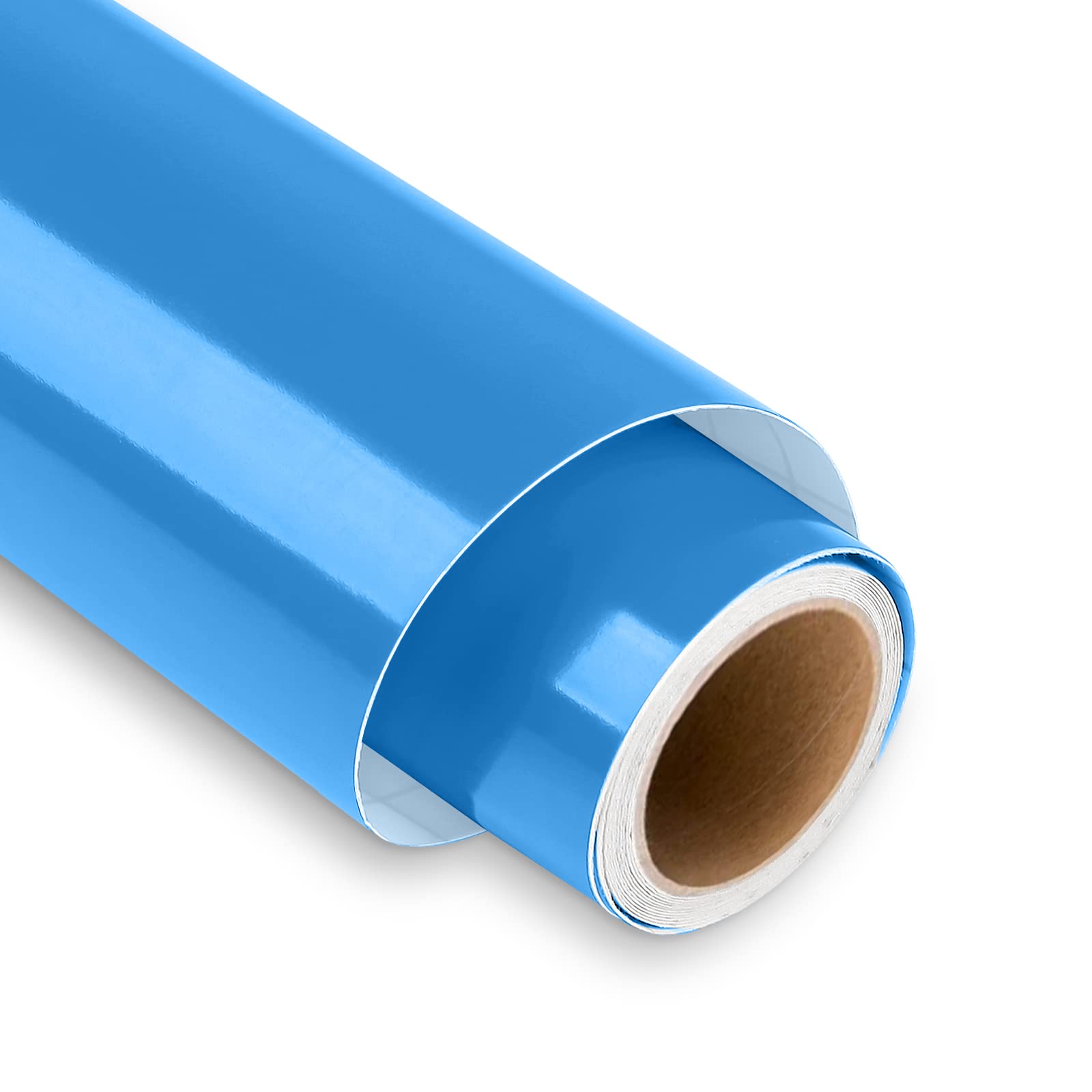 glossy Sky Blue Permanent Vinyl, 12 x 6 FT Adhesive Vinyl Roll - Lya Vinyl  glossy Sky Blue Adhesive Vinyl Roll for Silhouette an