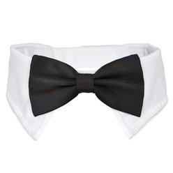 Koolmox Extra Large Dog Tuxedo Collar, Koolmox Dog Bow Tie, Handcrafted Black Dog Bowtie With 189 Adjustable Tux White Dog Collar For La