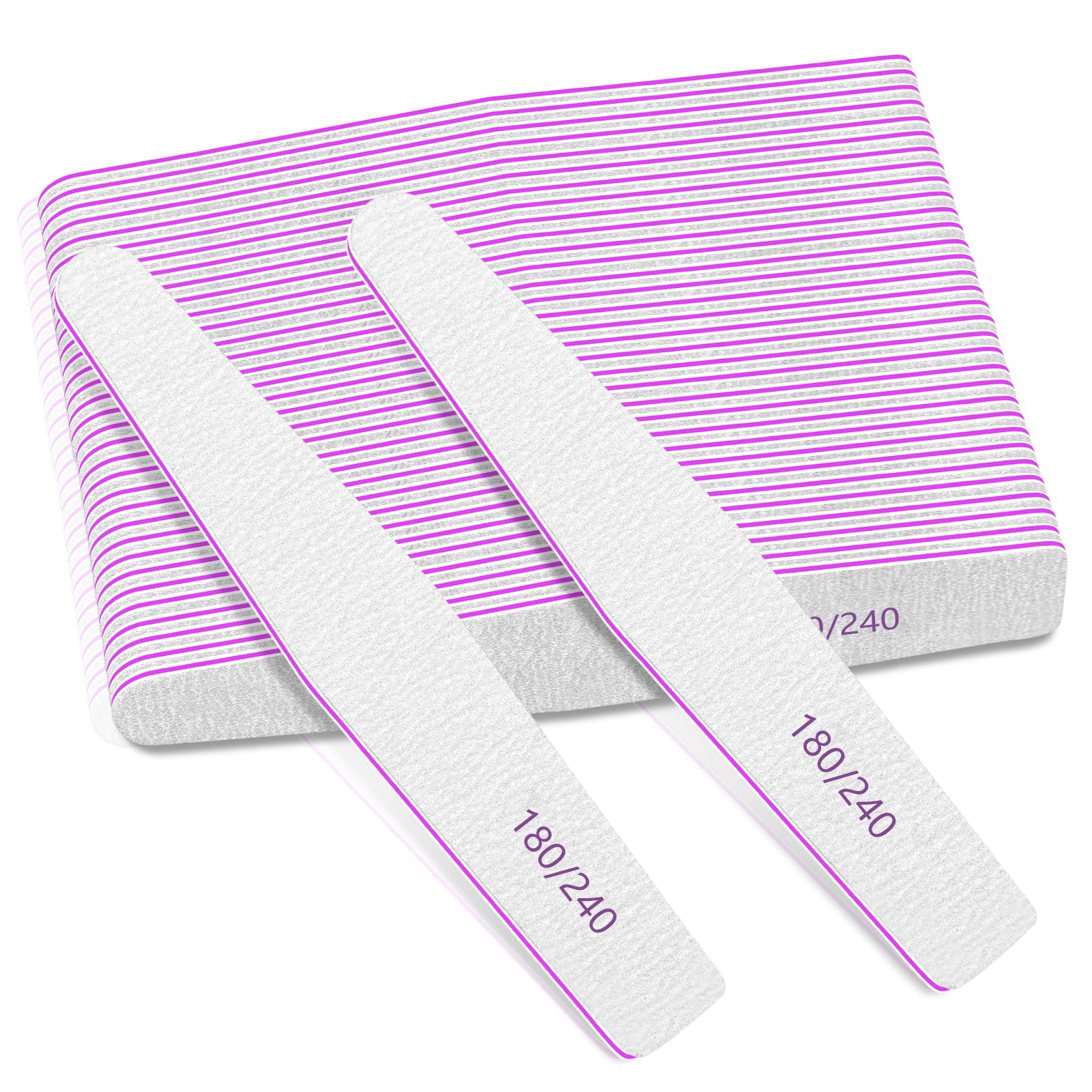 Bleswin 50 Pcs Nail File Set, Emery Board Nail Files For Natural 