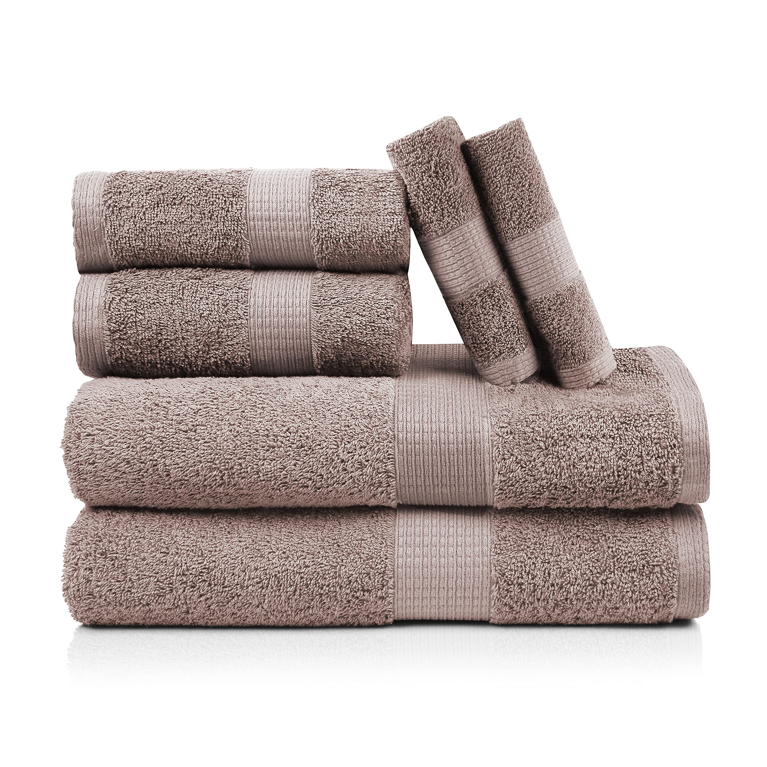 LANE LINEN BF3 Bath Towels For Bathroom Set - 100 Cotton 6 Pc Bathroom  Towels, Highly Absorbent Turkish Towel Set, 2 Luxury Bath Towels, 2 Hand