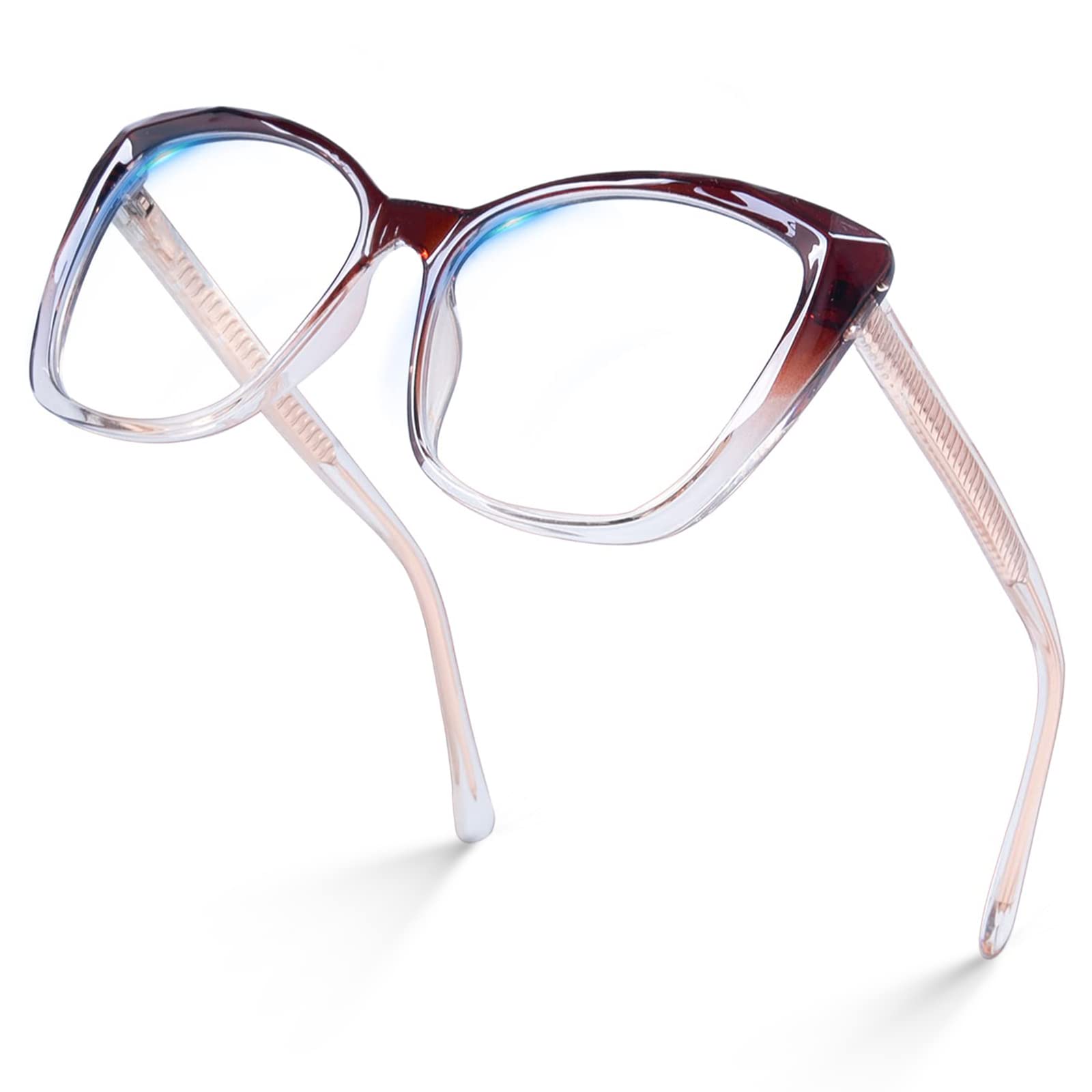 Visoone Trendy Cat Eye Blue Light Blocking Glasses With Anti Glare For Women Computer Reading Eyeglasses Wine Red Calida, Wind R